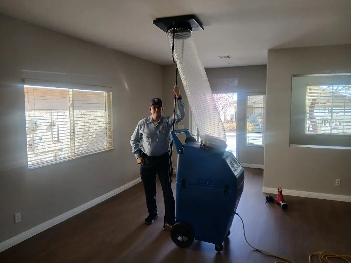 Professional Dryer Vent Cleaning work inside a Patterson home